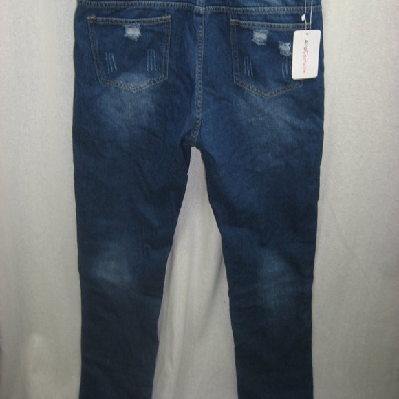 NWT Ava Costume Denim Overalls-Destroyed-SZ Small - Picture 9 of 15